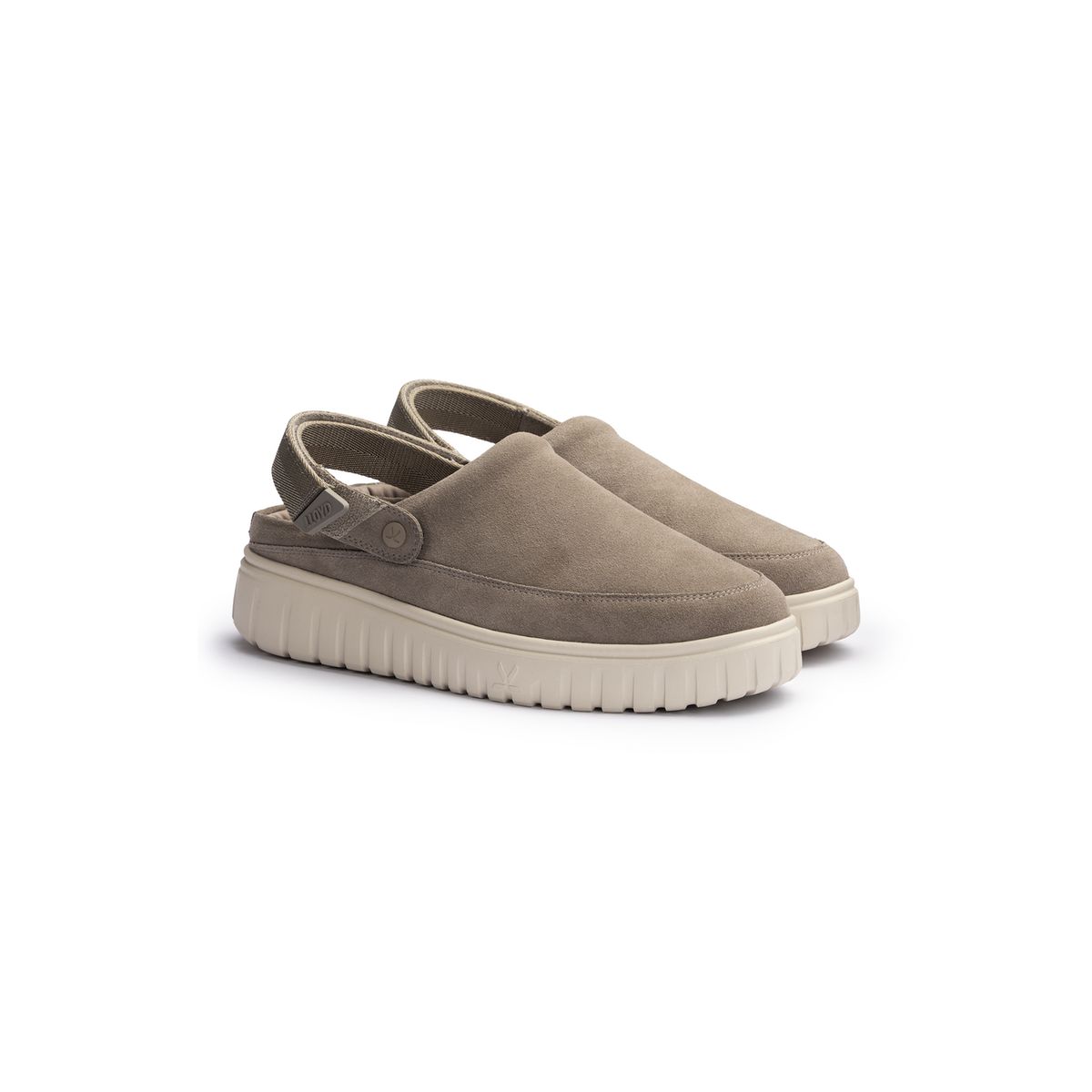 Slingback-Clogs aus Rauleder