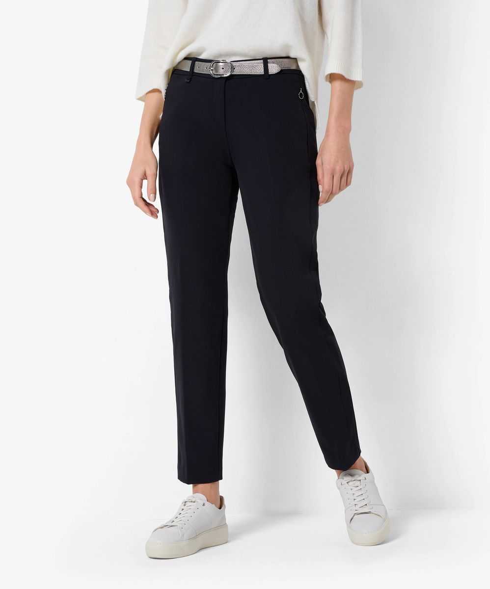 Schmale Stretch-Hose mit Bügelfalte