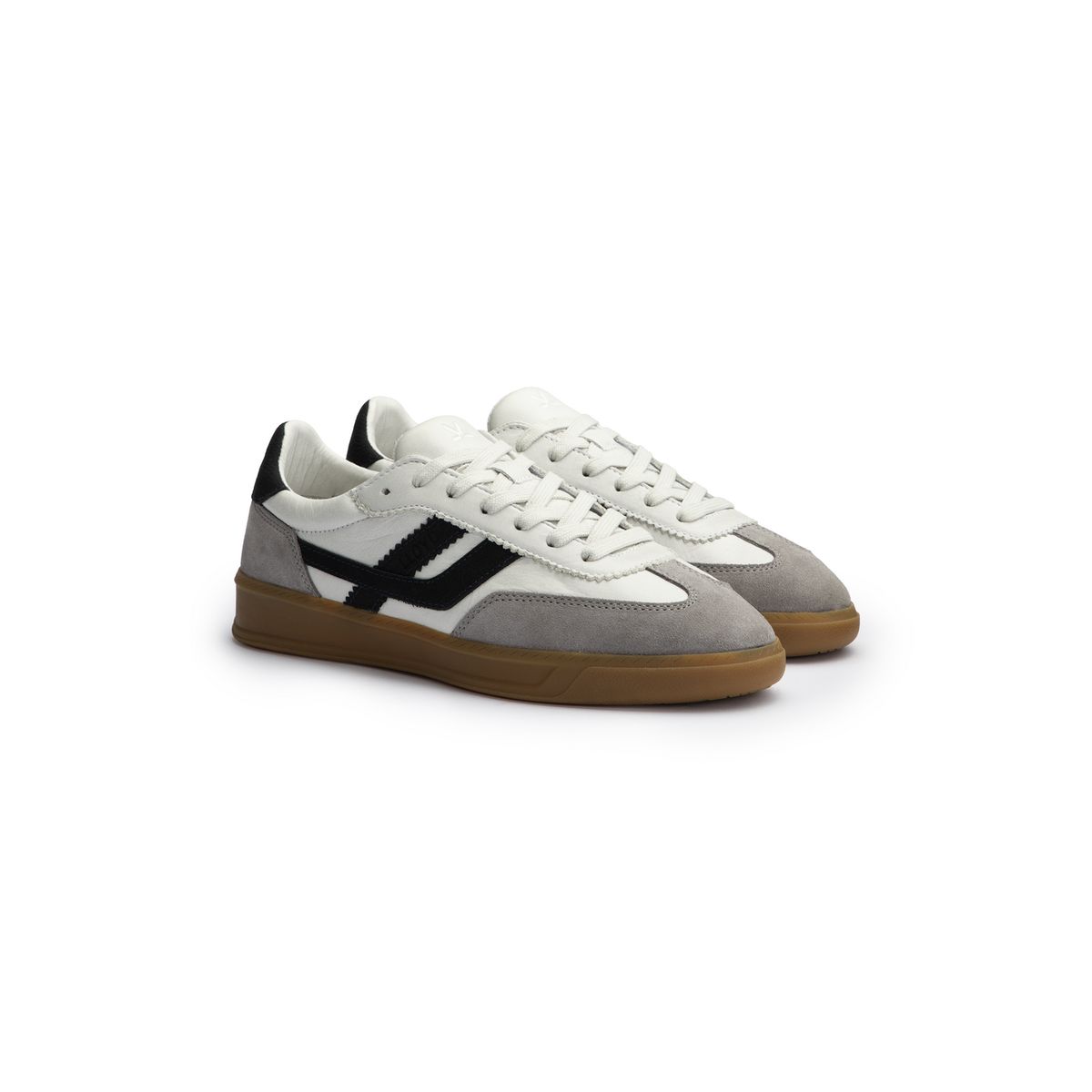 Retro-Sneaker aus Glatt- und Rauleder