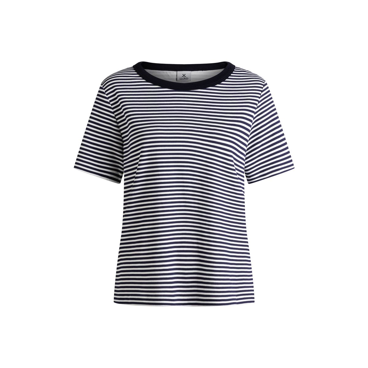 Gestreiftes T-Shirt mit Rundhalsausschnitt