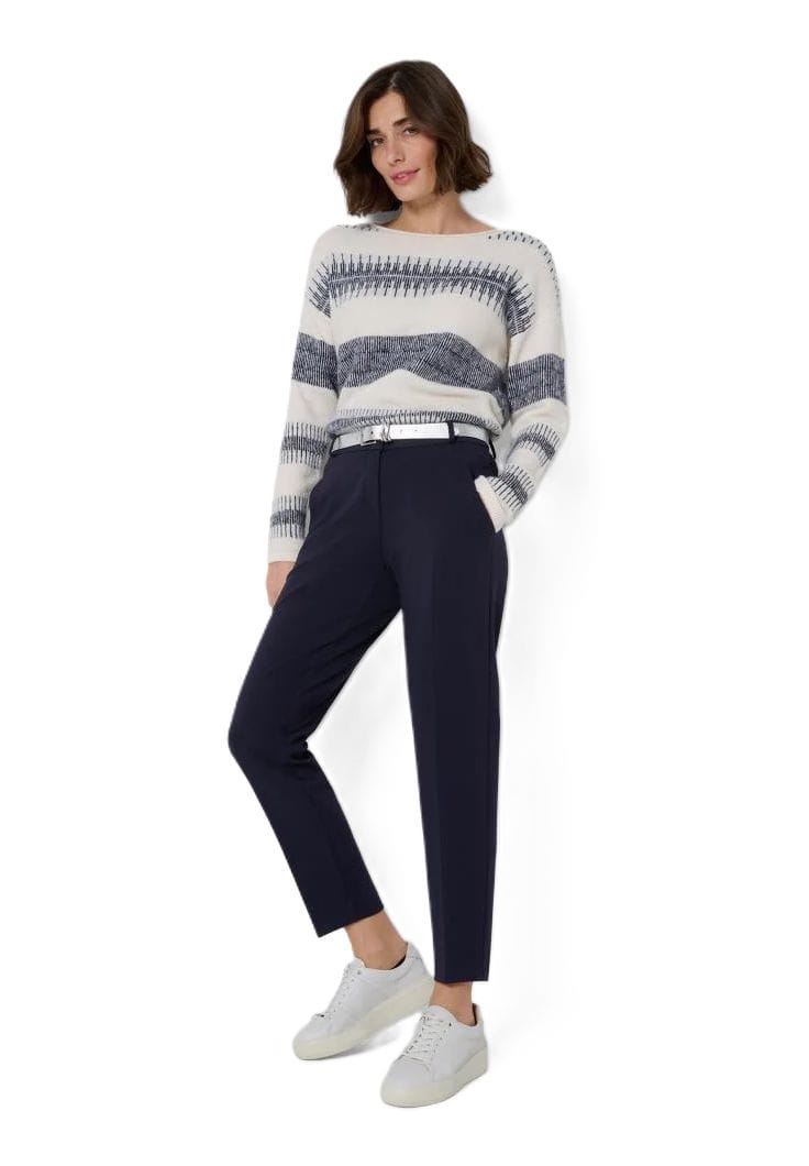 Elegante Slim-Fit Cropped Chino Hose