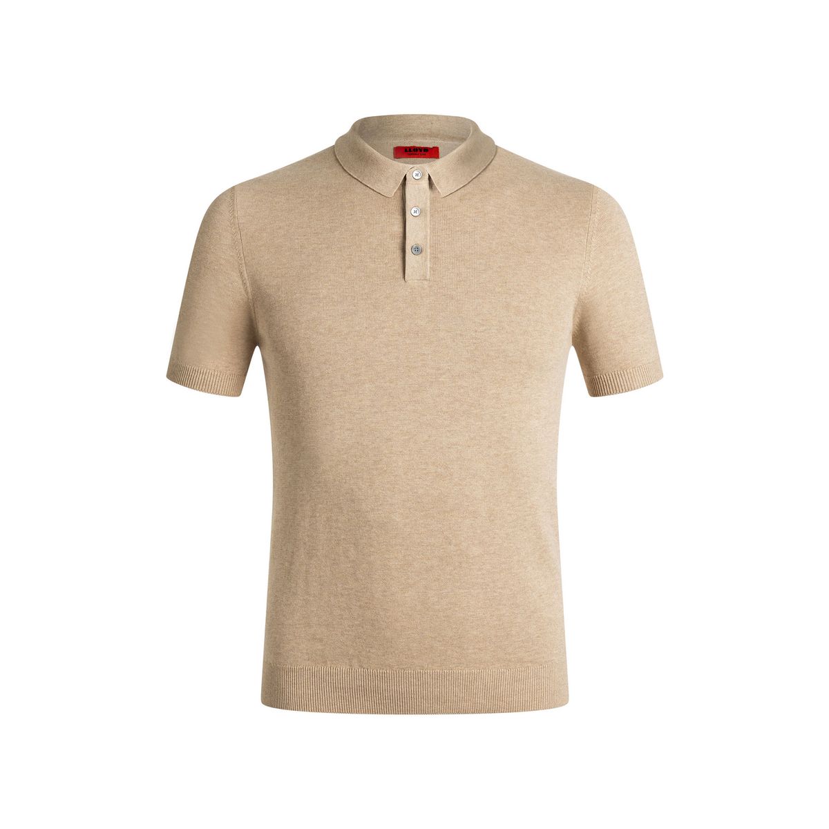 Kurzarm-Feinstrick-Poloshirt