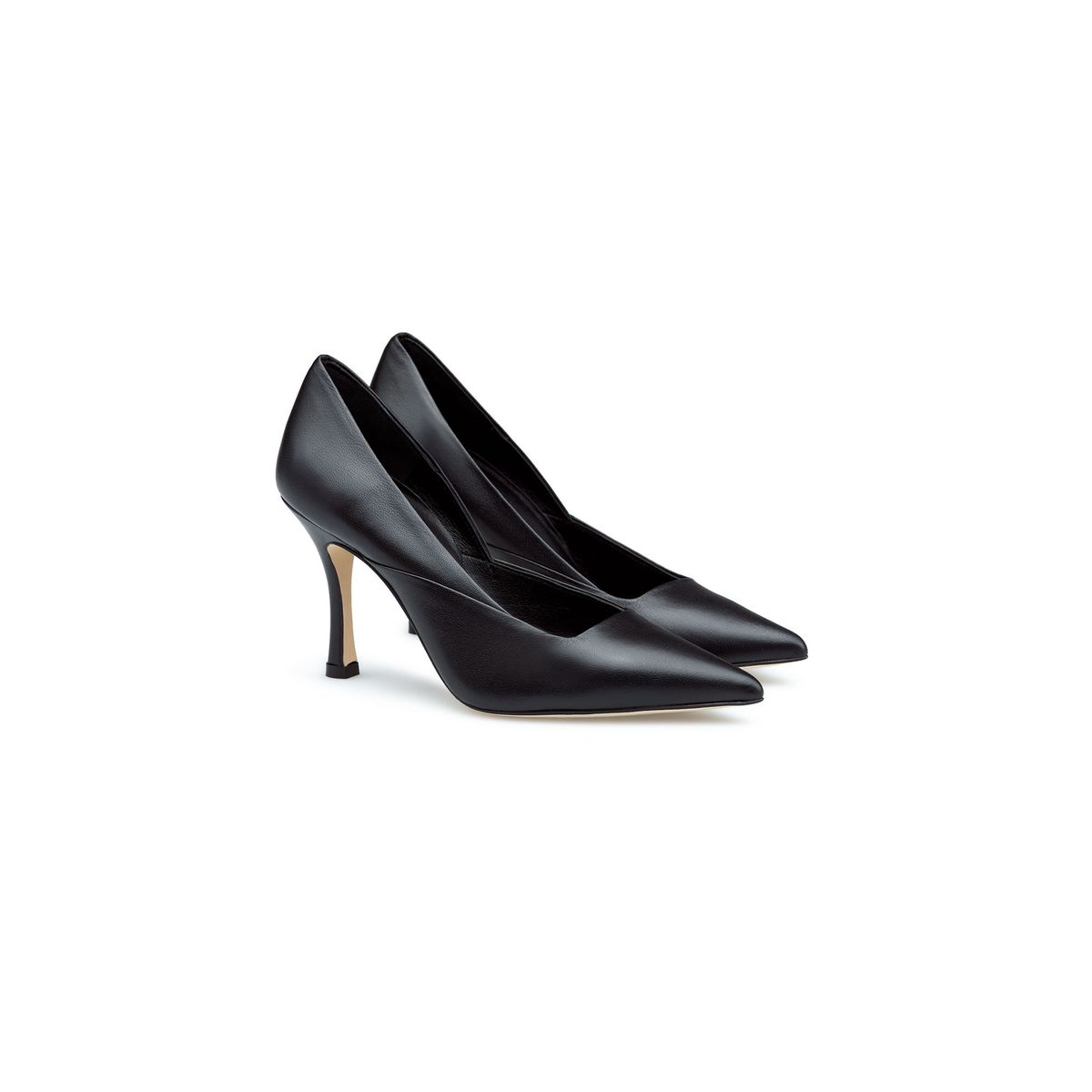 Spitze Pumps aus Glattleder