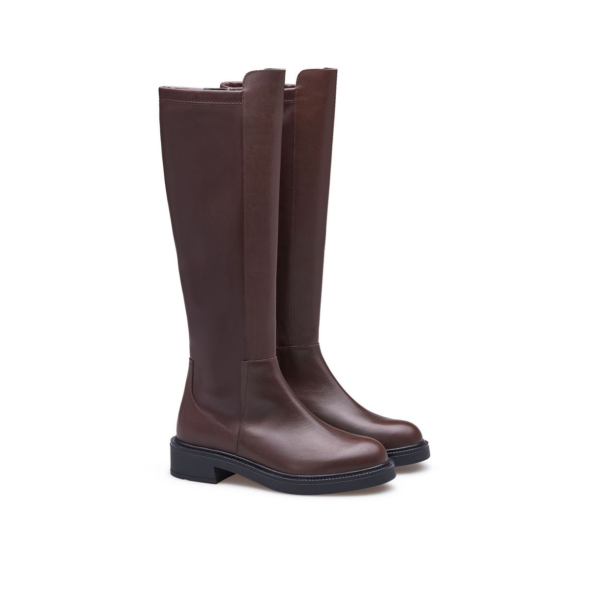 Minimalistische Reitstiefel aus Glattleder