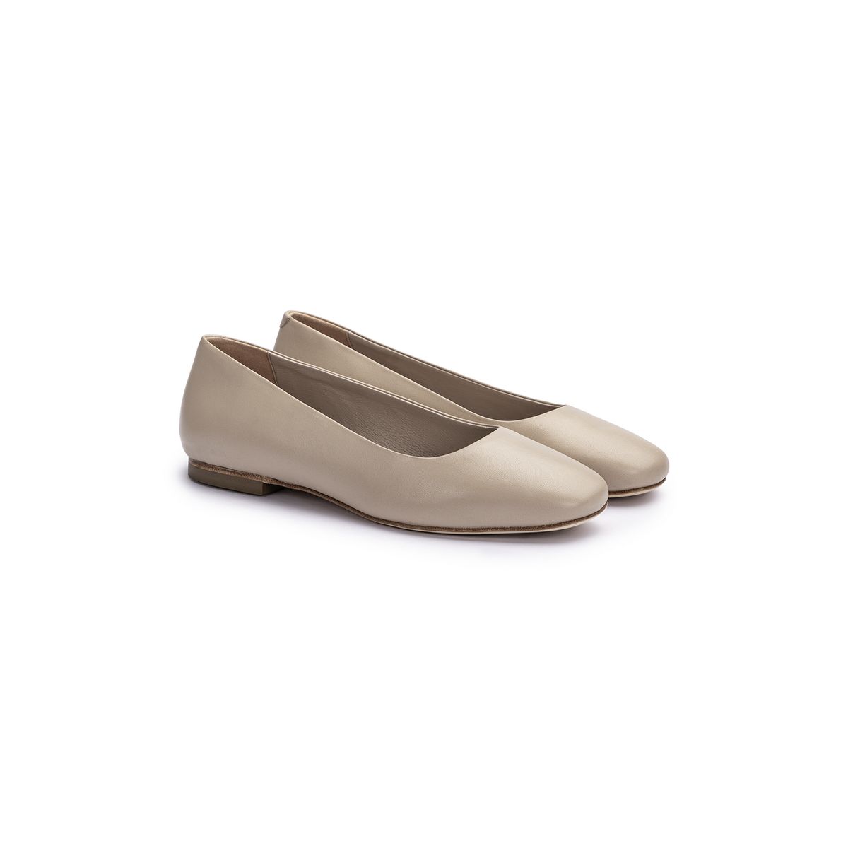 Elegante Lederballerinas mit Karree-Zehenpartie