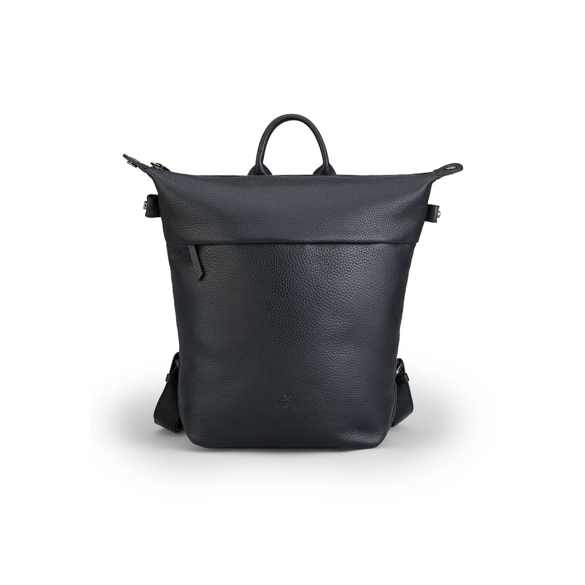 Moderner Lederrucksack mit Reißverschluss