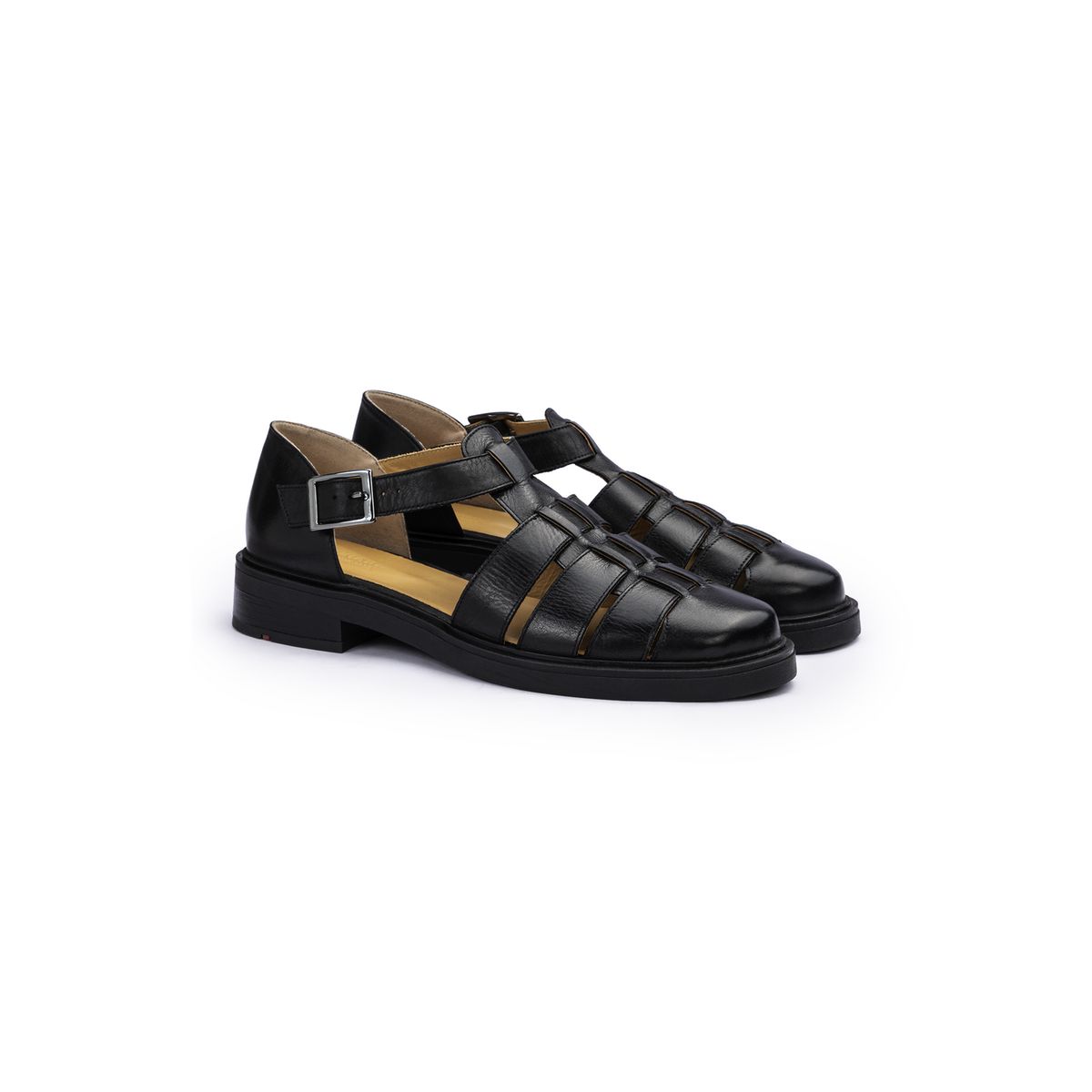 Geflochtene Leder-Sandalen im Fisherman-Stil