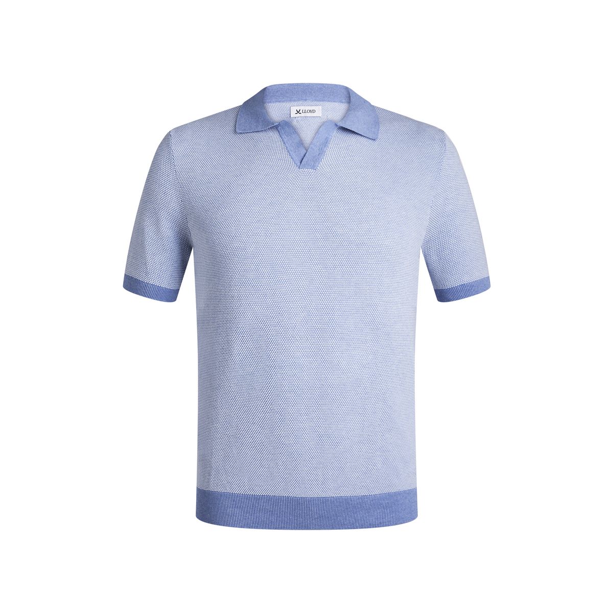 Strukturiertes Poloshirt ohne Knöpfe
