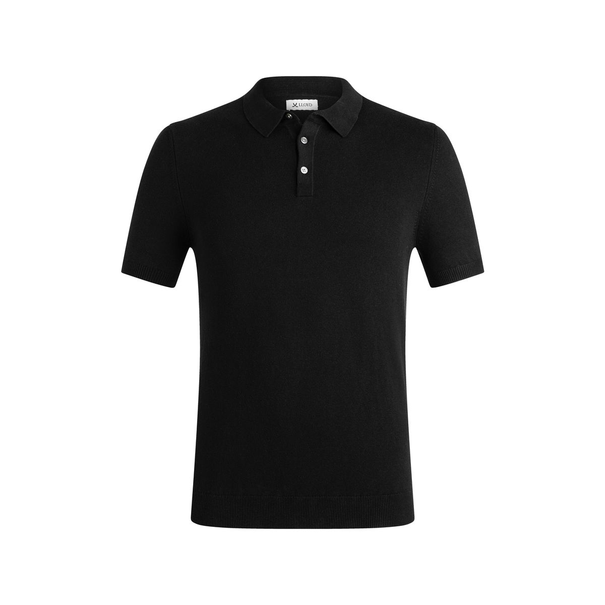 Kurzarm-Strick-Poloshirt