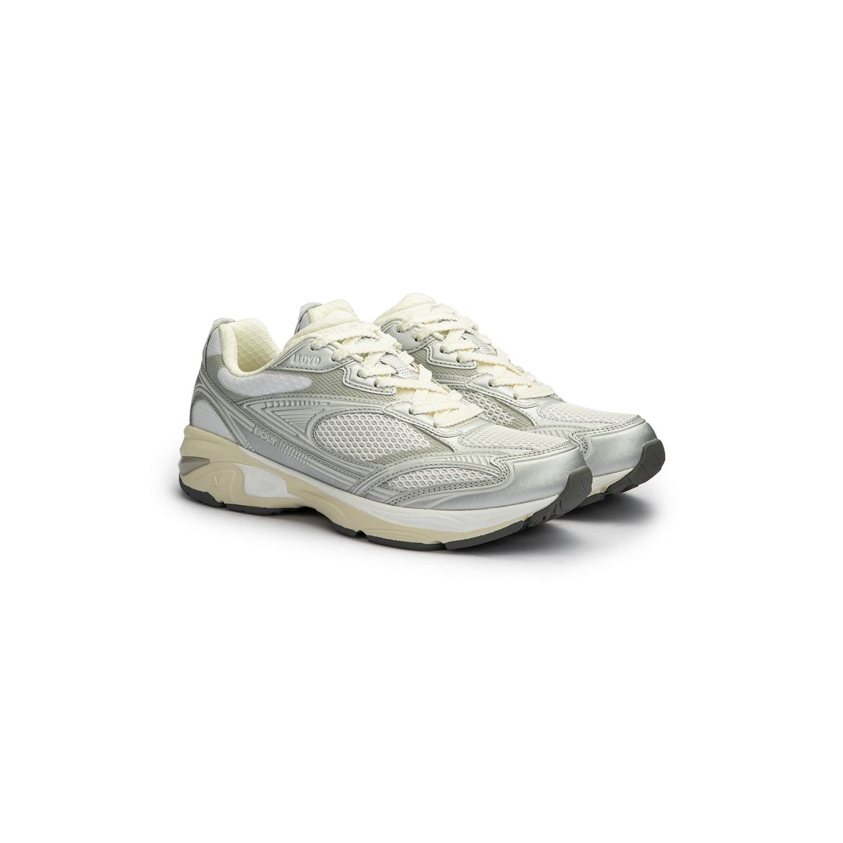 Chunky Sneaker mit Metallic-Mesh