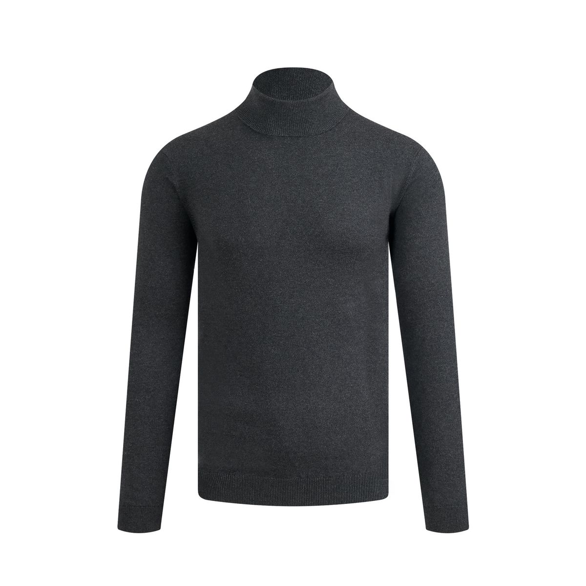 Klassischer Baumwolle-Kaschmir Rollkragenpullover