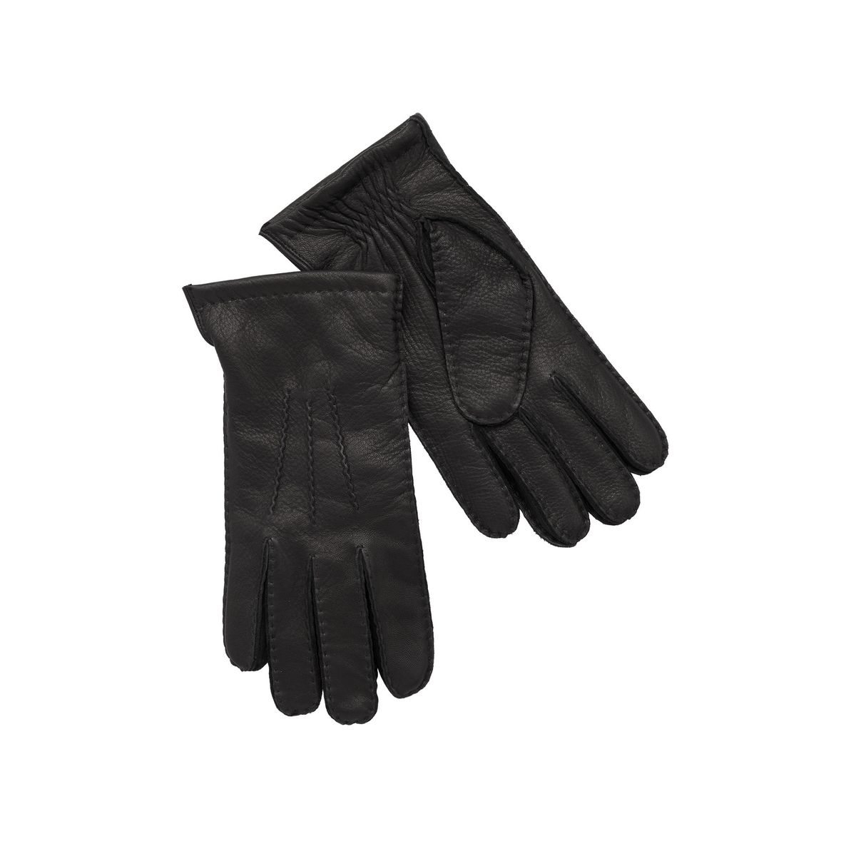 Klassische Hirschleder-Handschuhe mit Ziernaht