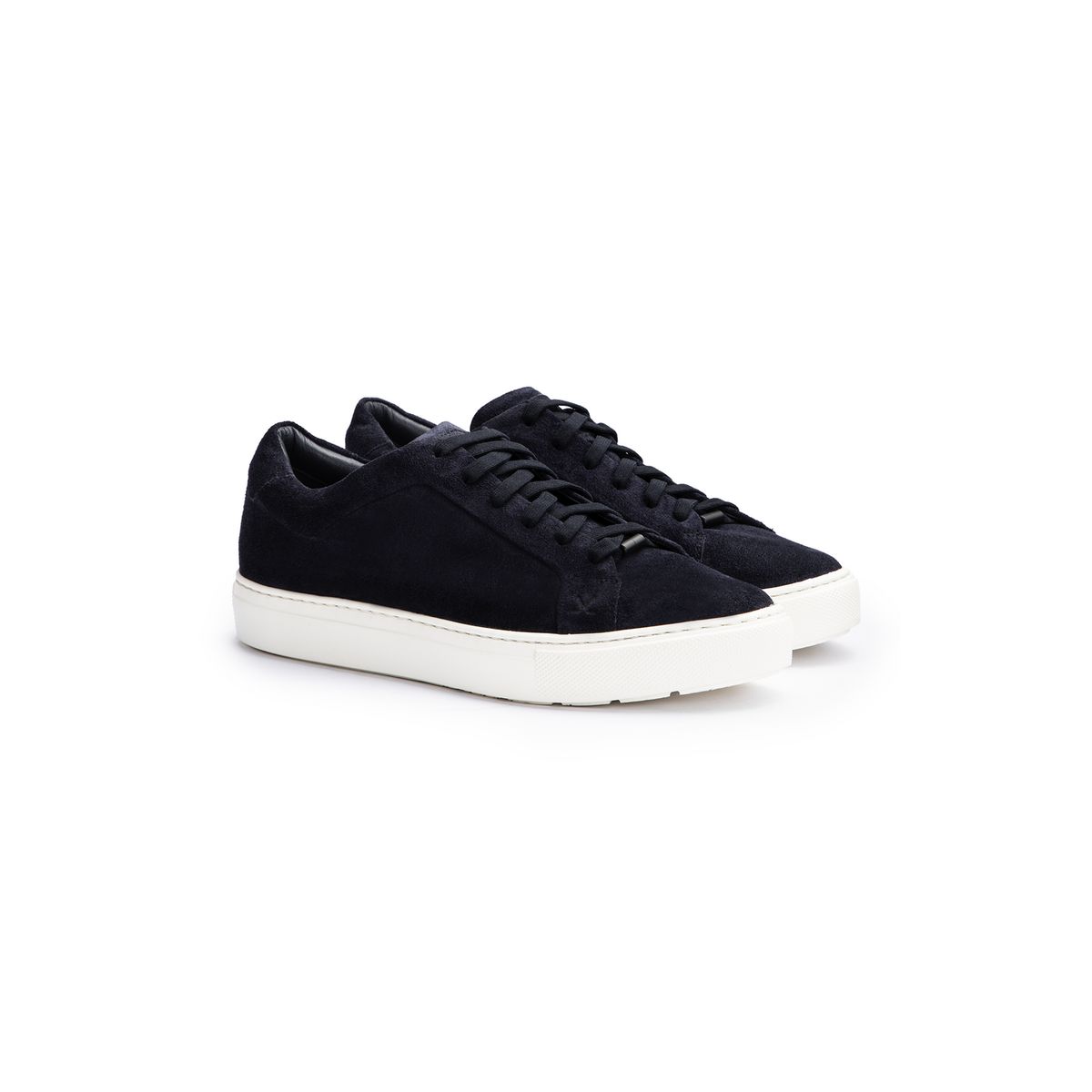 Minimalistische Rauleder Low-Top Sneaker
