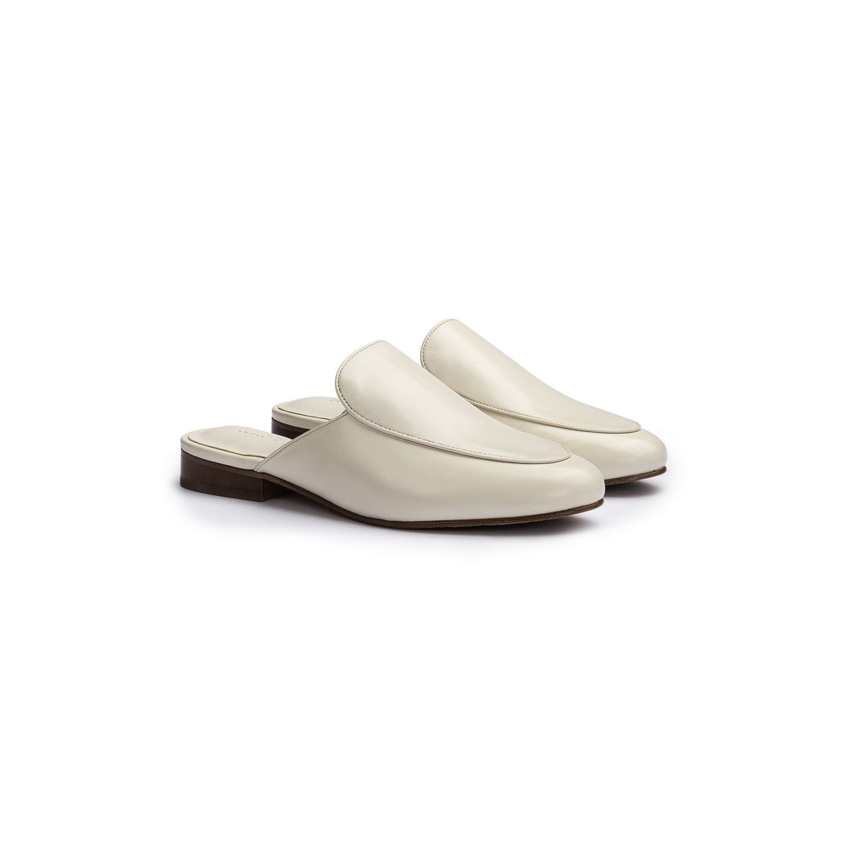 Minimalistische Leder-Pantoletten