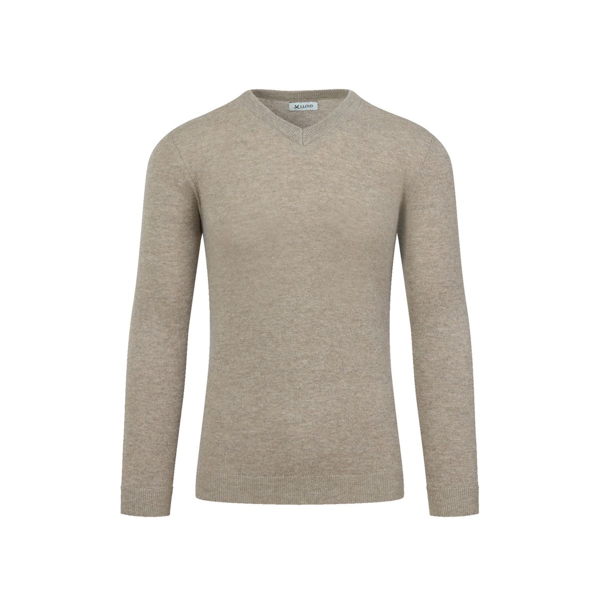 Feinstrick V-Ausschnitt Kaschmir-Mischung Pullover