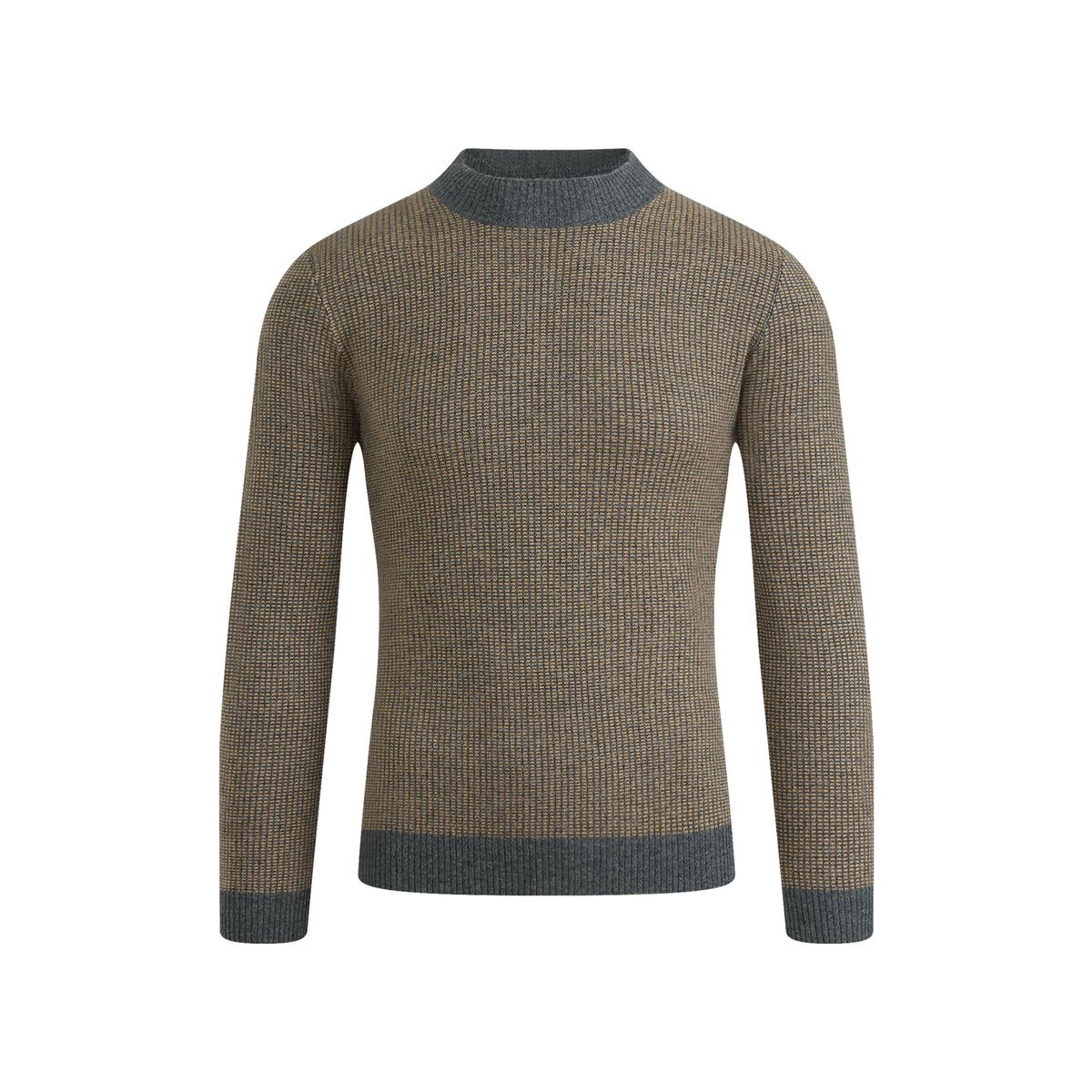 Merino-Kaschmir-Pullover mit Stehkragen