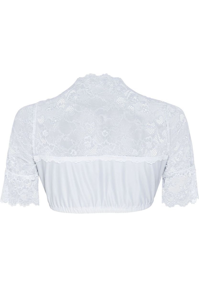 Elegante weiße Dirndl-Bluse aus Spitze