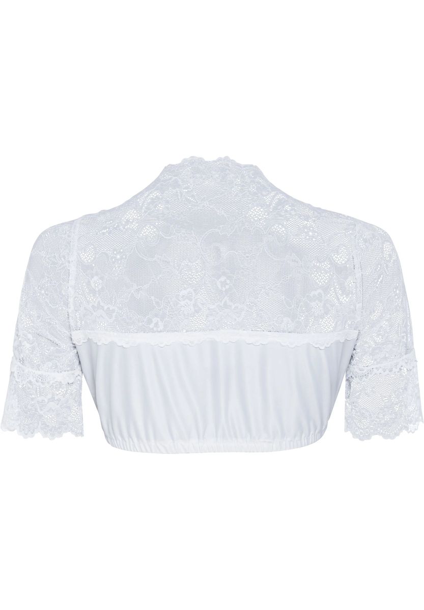 Elegante weiße Dirndl-Bluse aus Spitze