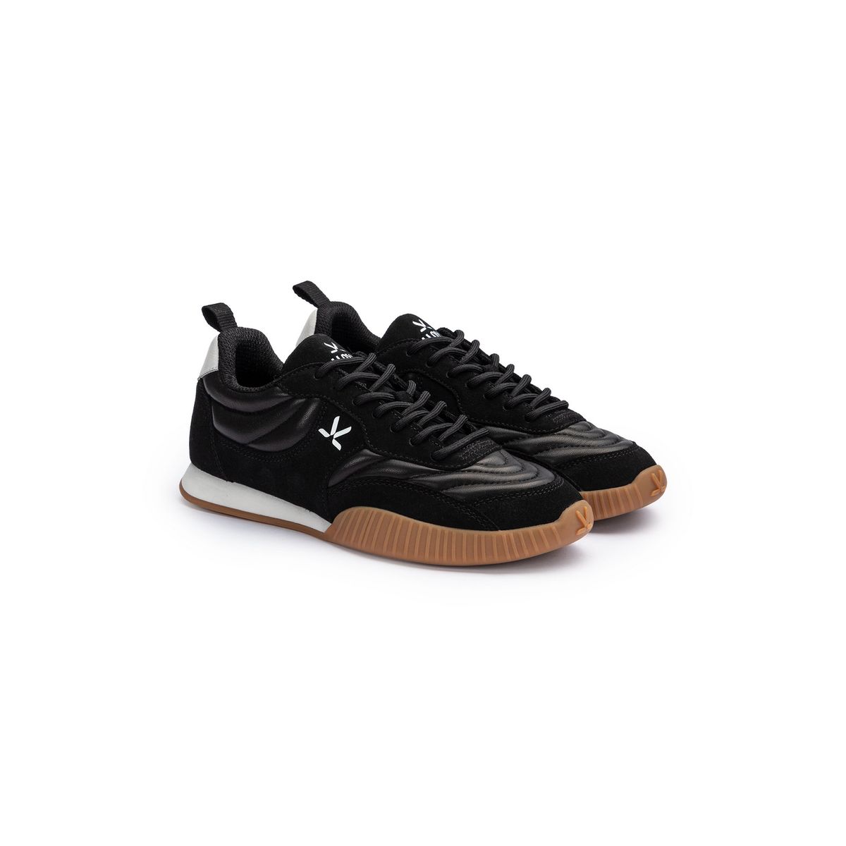 Low-Top Sneaker aus Ledermix