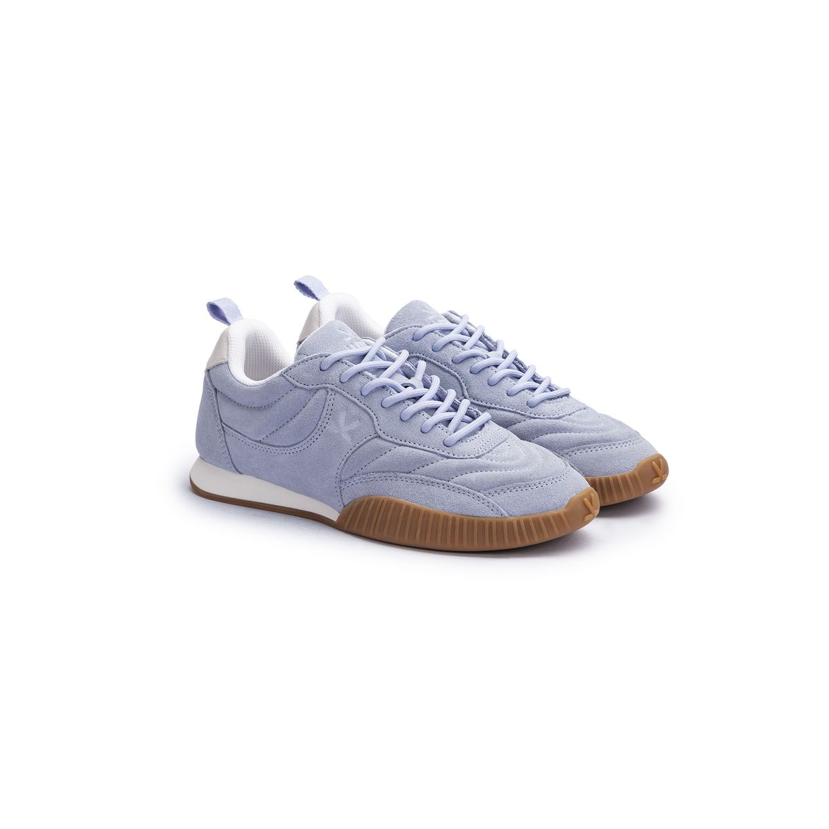 Retro-Sneaker aus Rauleder mit Gummisohle
