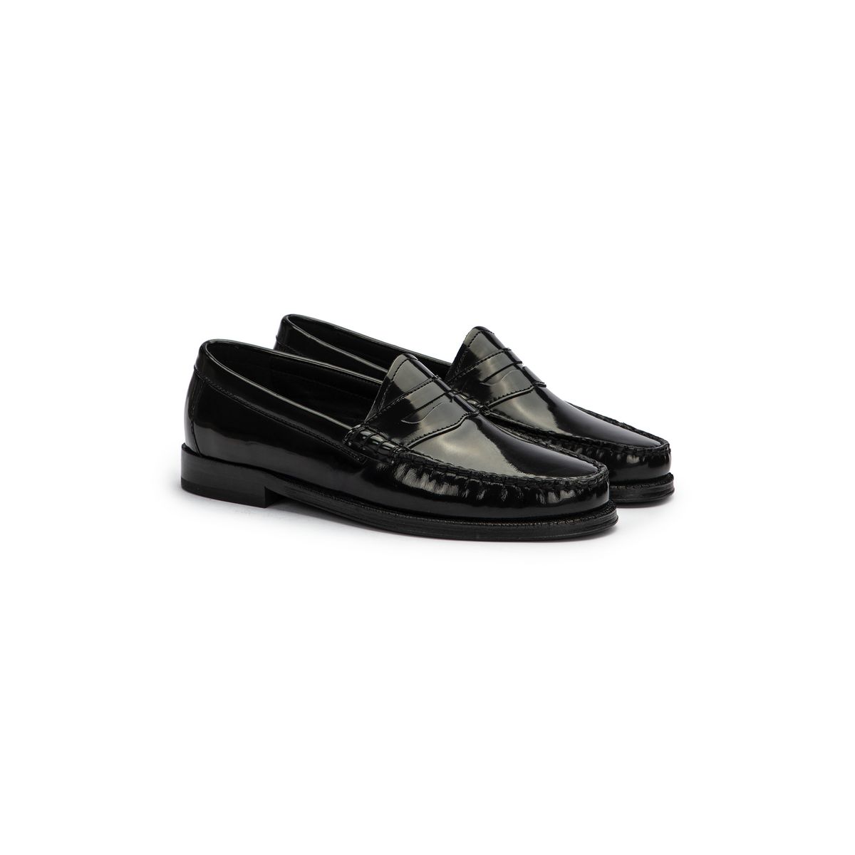 Polierte Penny-Loafer aus Leder