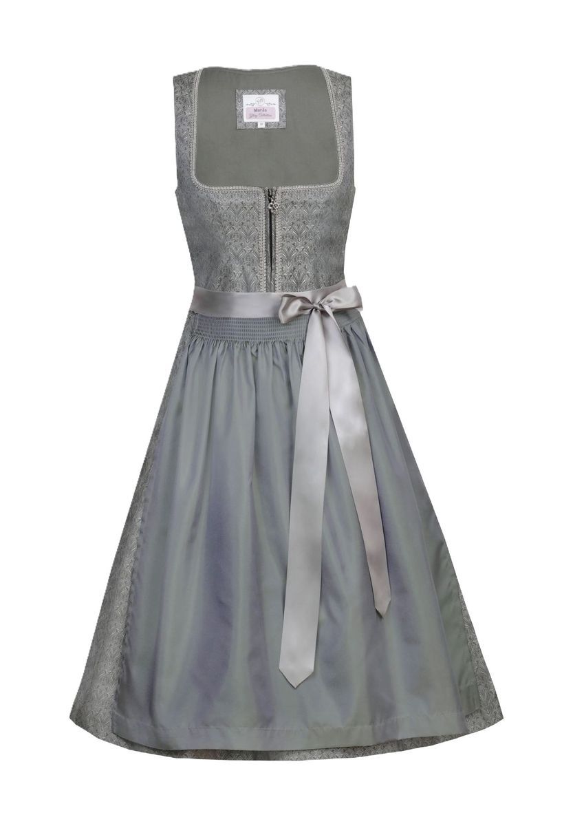 Elegantes graues tailliertes Dirndlkleid