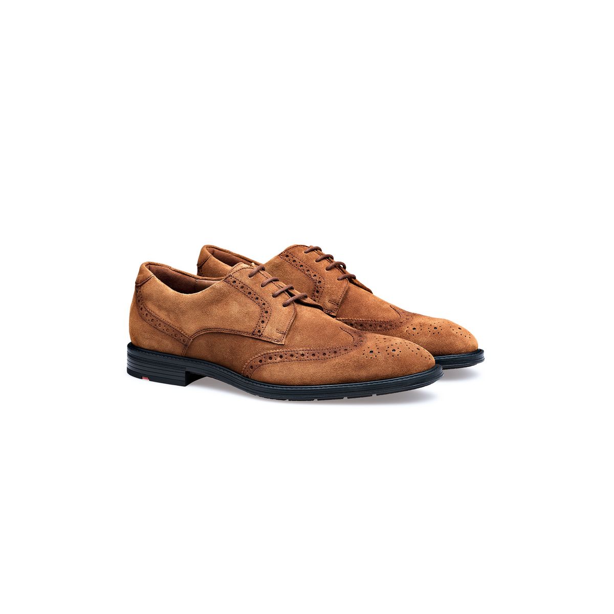 Klassische Brogue Derby-Schuhe aus Rauleder