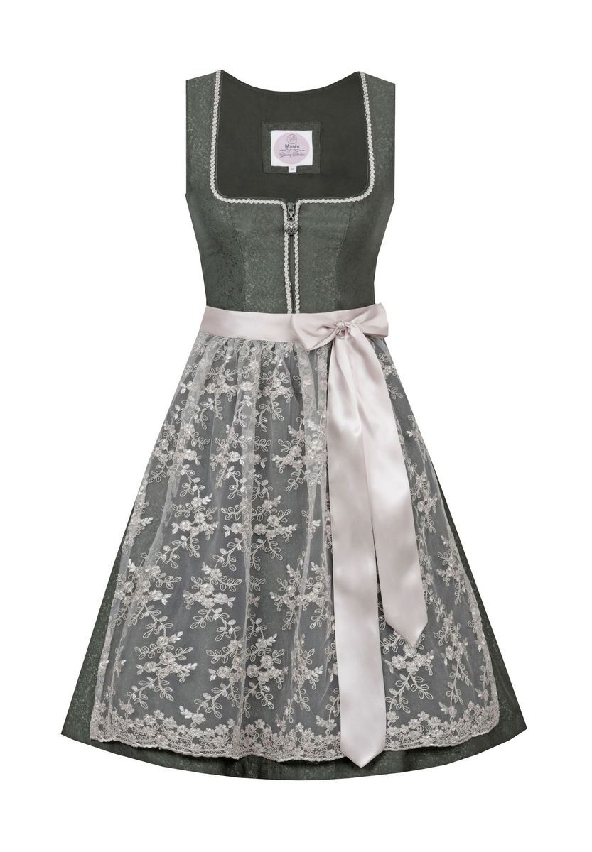 Klassisches Dirndl-Kleid mit Spitzenüberzug