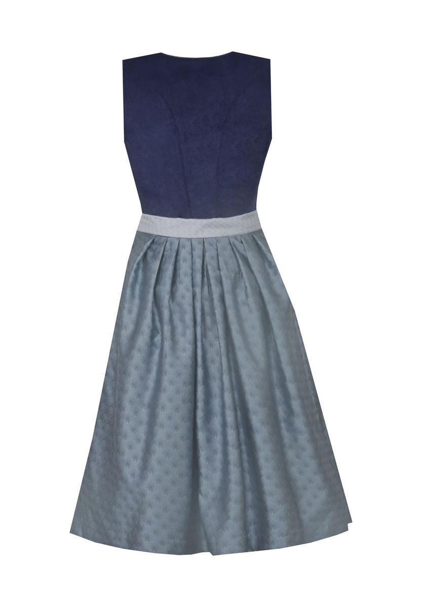 Elegantes blaues Dirndlkleid mit Schürze
