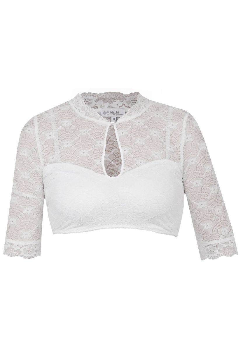 Elegante Dirndlbluse mit Spitze und Ärmeln