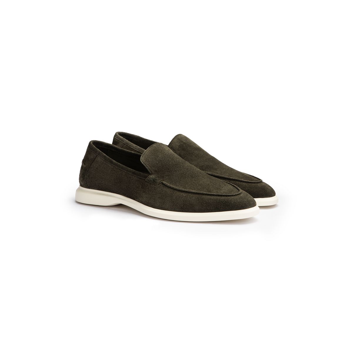 Rauleder-Slipper mit flexibler Sohle