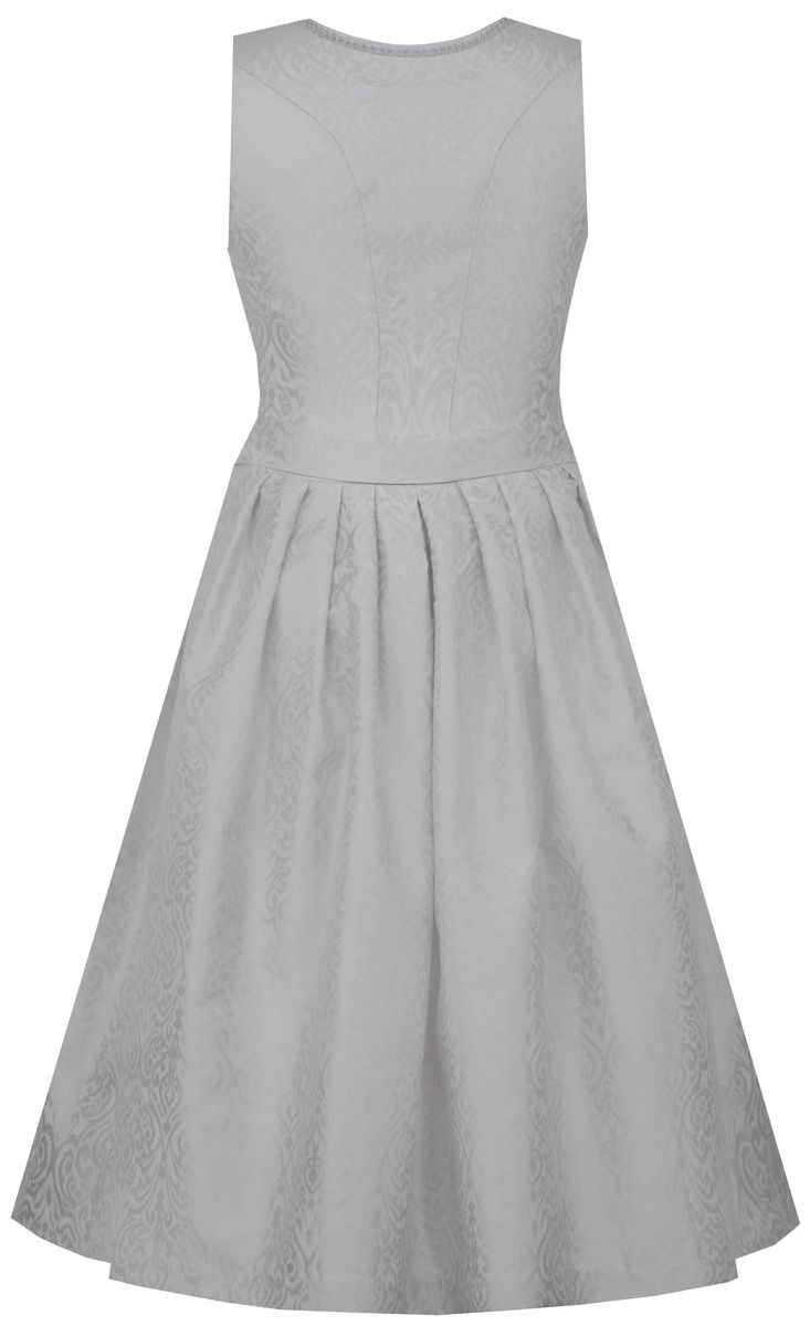 Elegantes graues Midi Dirndl Kleid