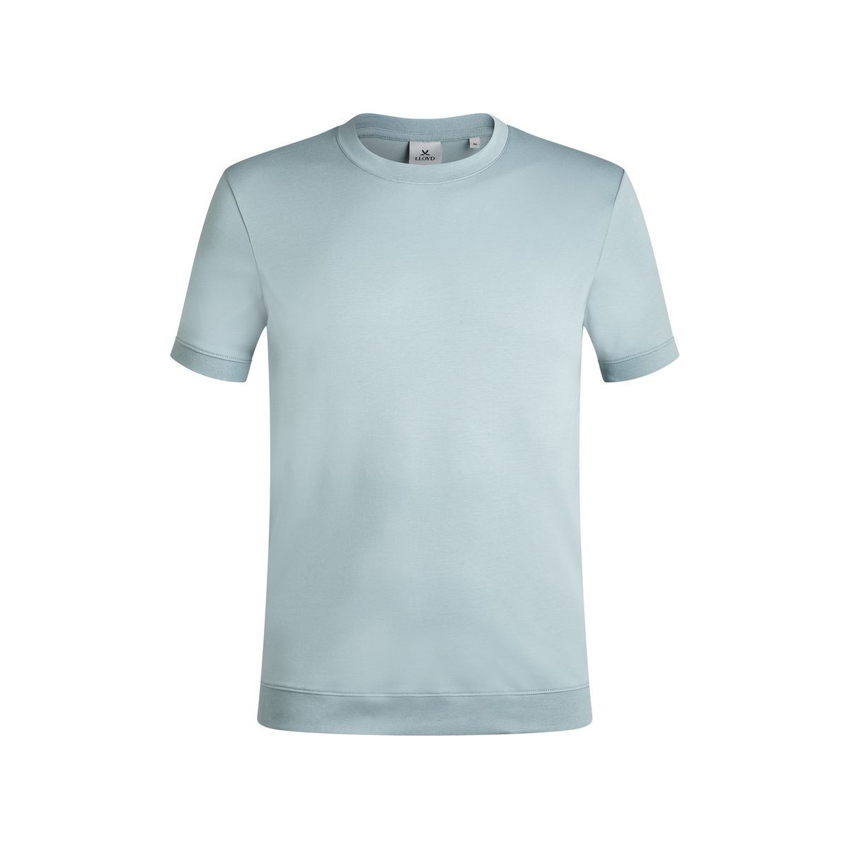 Kurzarm-Rundhalsshirt mit Rippbündchen