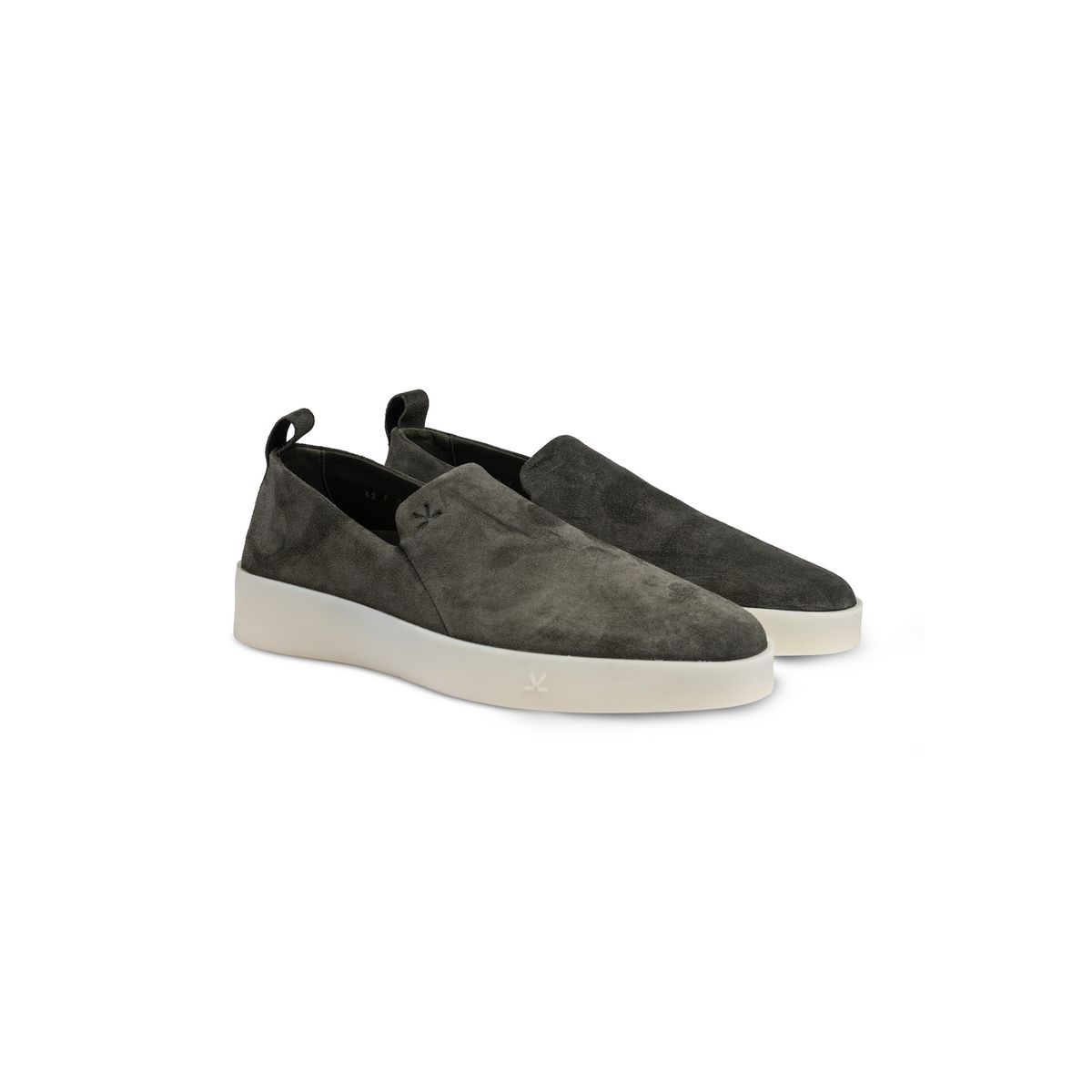 Minimalistische Slipper aus Rauleder