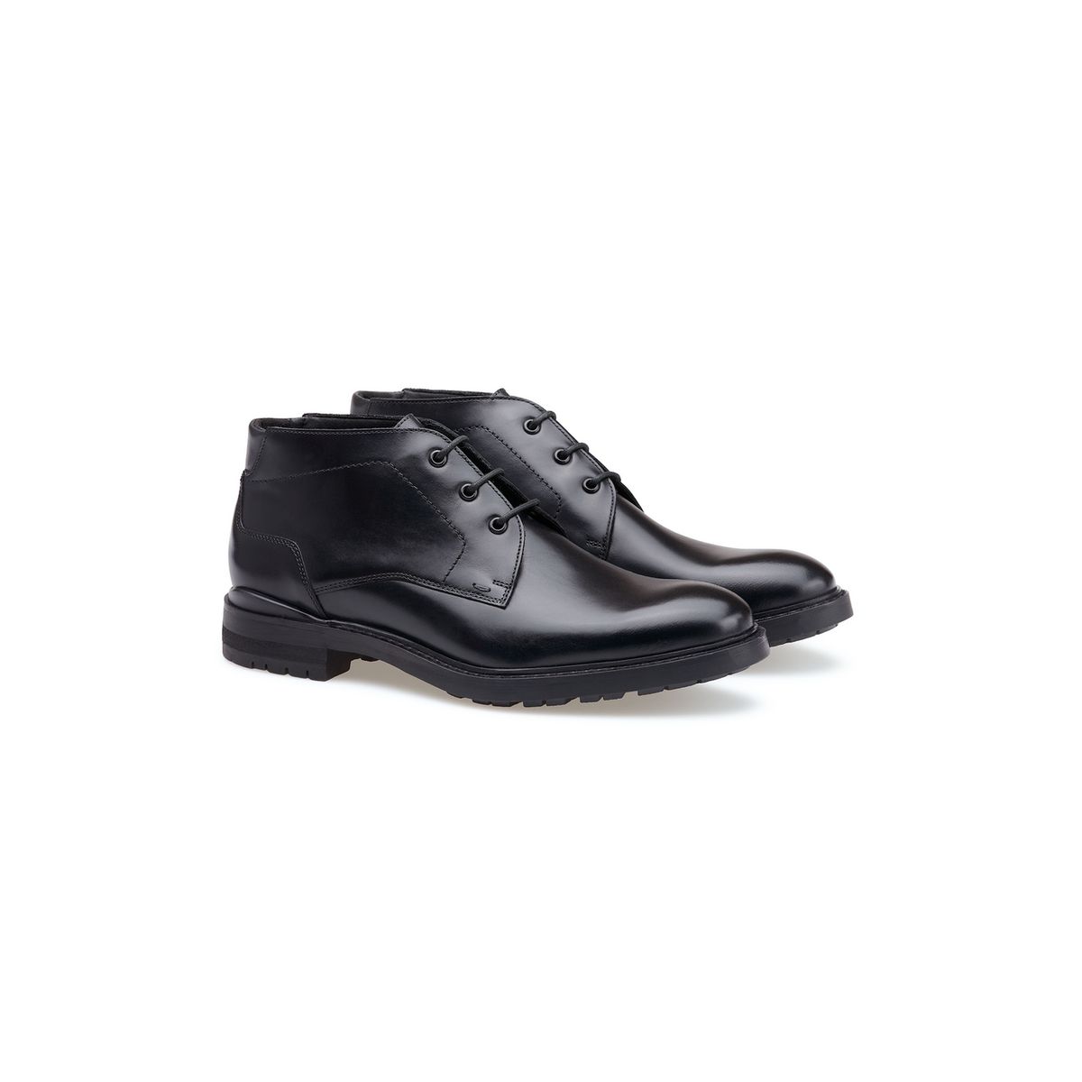 Minimalistische Glattleder-Chukka-Boots