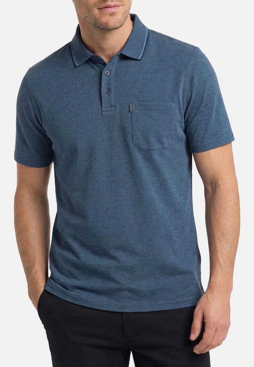 Klassisches einfarbiges Baumwoll-Poloshirt
