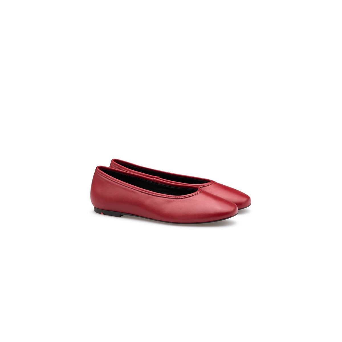 Elegante Lederballerinas mit Karreespitze