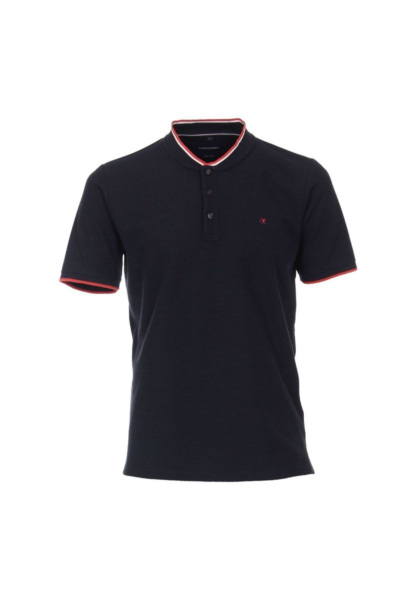 Lässiges Poloshirt mit Stehkragen und kurzen Ärmeln