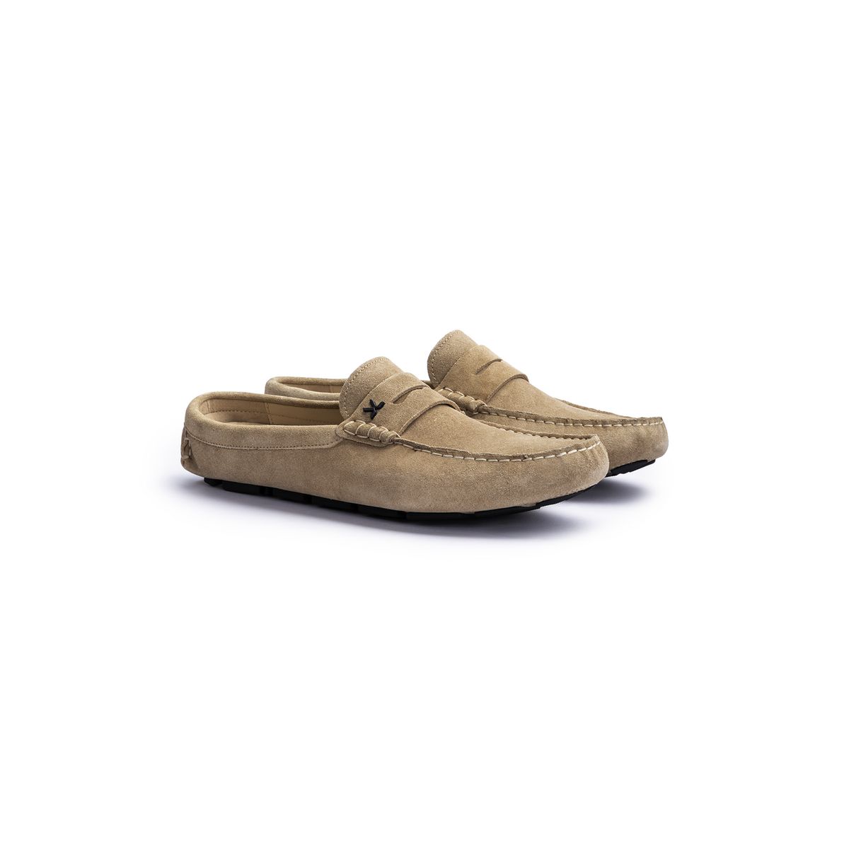 Wildleder-Mokassins im Slipper-Stil