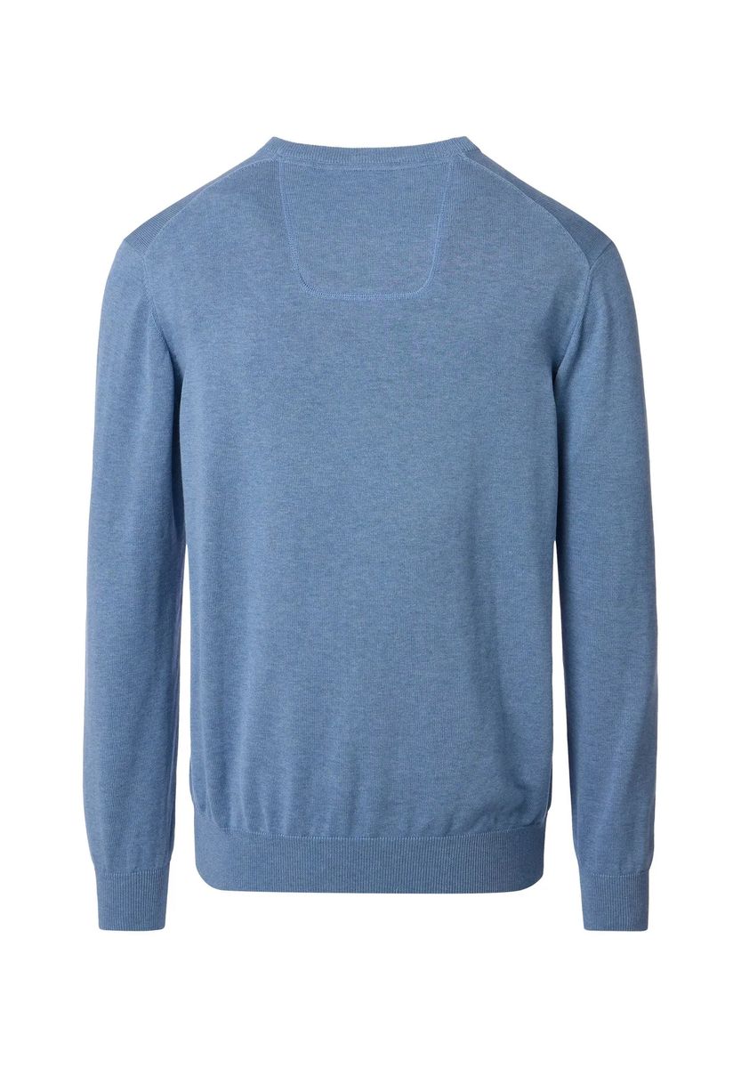 CASAMODA Strickpullover, V-Ausschnitt, Rippbündchen, für Herren, blau, M