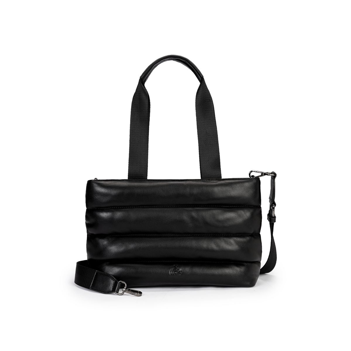 Gesteppte Leder-Shopper-Tasche