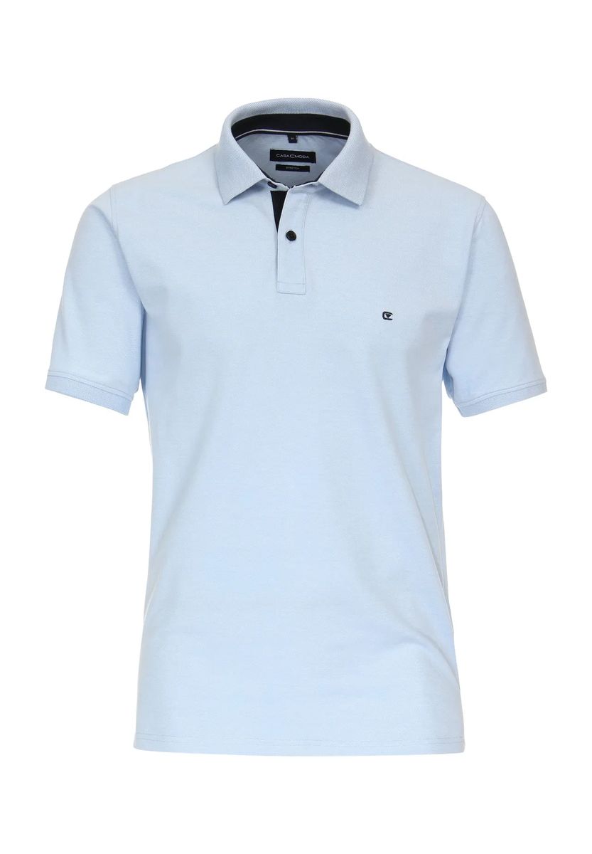 CASAMODA Poloshirt, Baumwoll-Mix, Logo-Stickerei, für Herren, blau, M