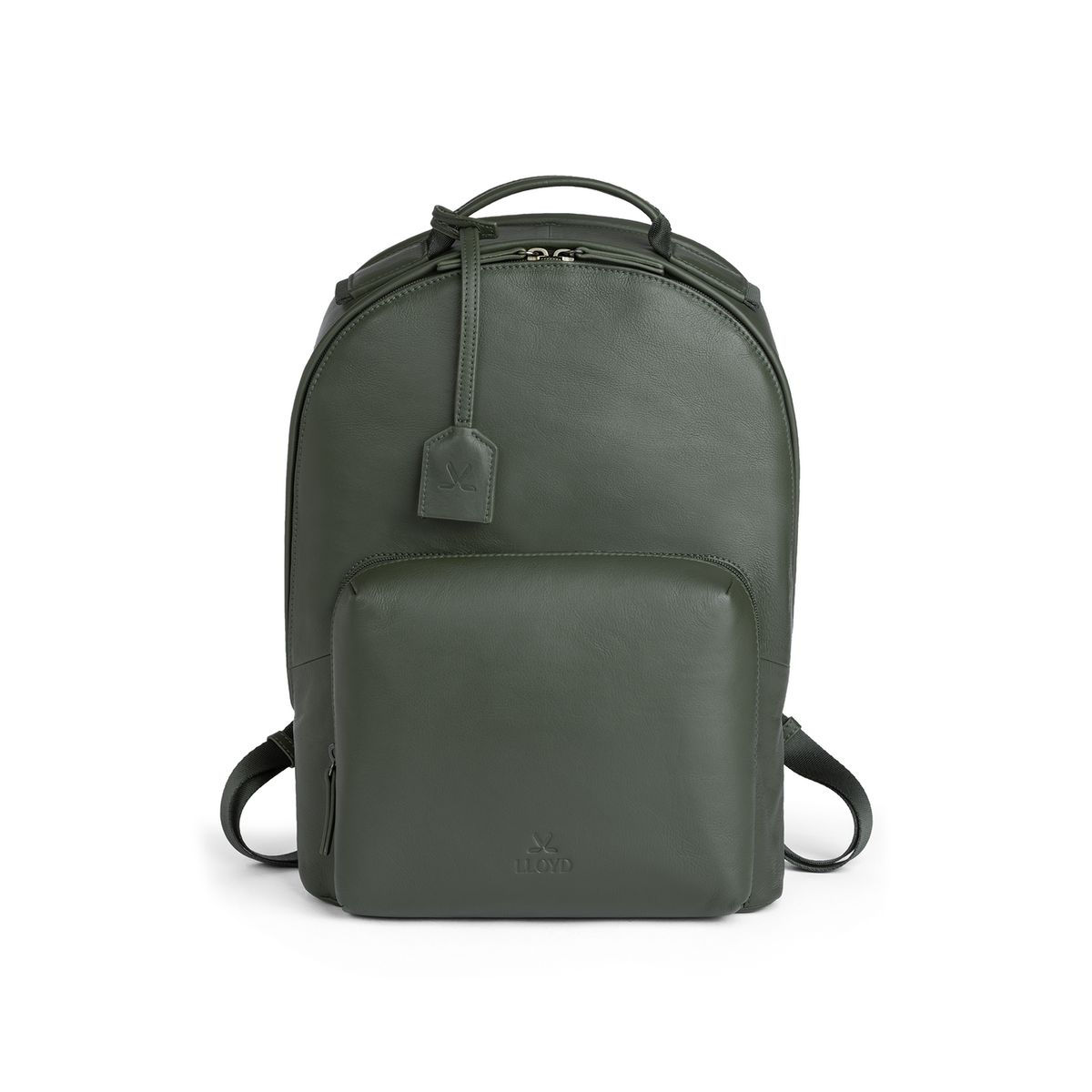 Schlichter Glattleder Laptop-Rucksack