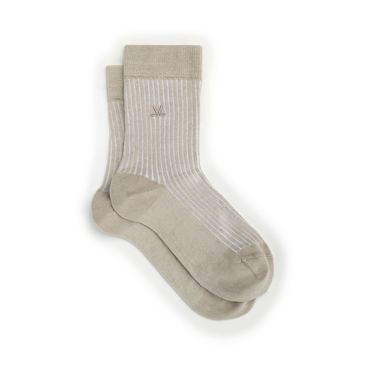 Feingerippte Socken aus merzerisierter Baumwolle