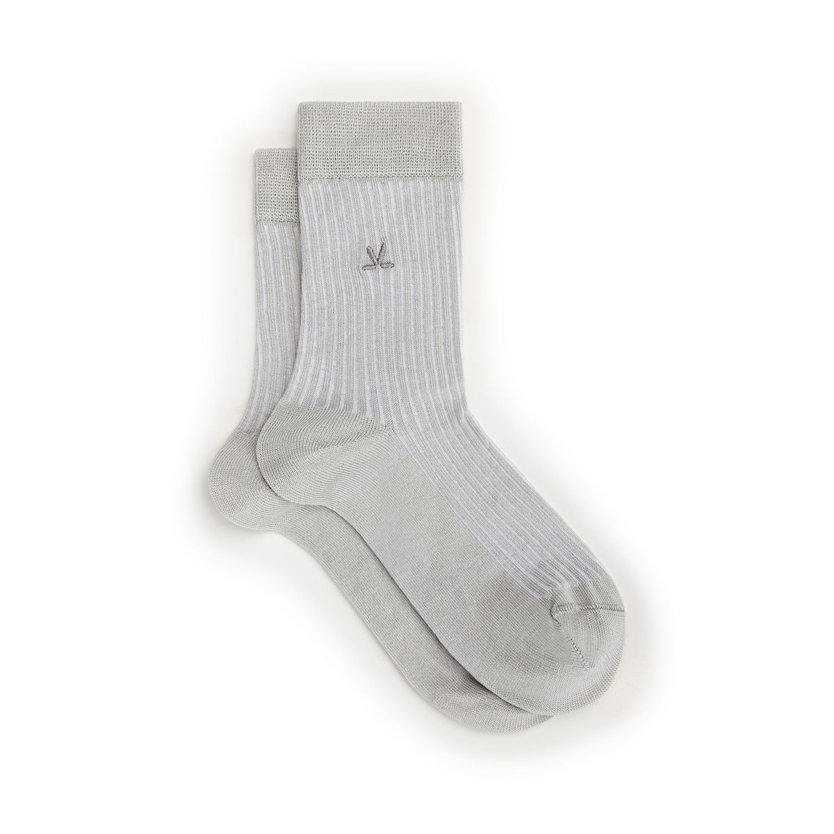 Gerippte Socken aus merzerisierter Baumwolle