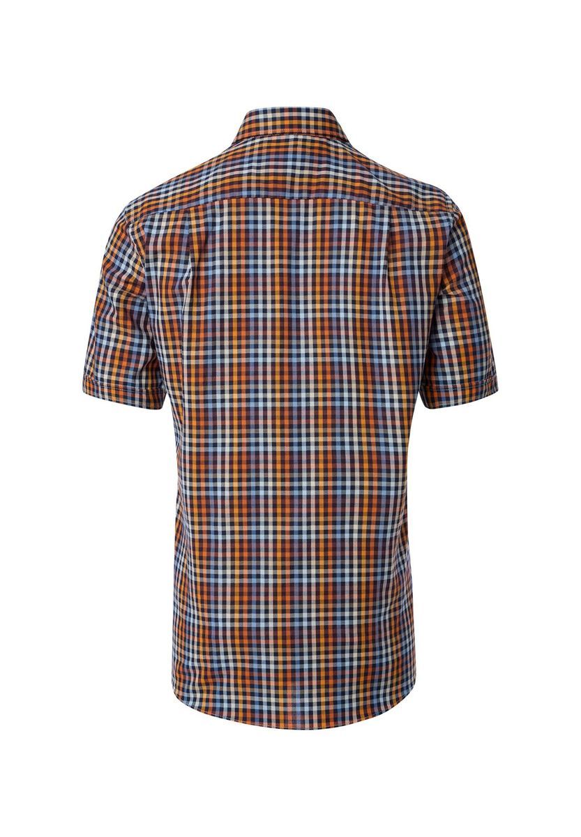 Kurzarmhemd mit Karomuster und Knopfleiste