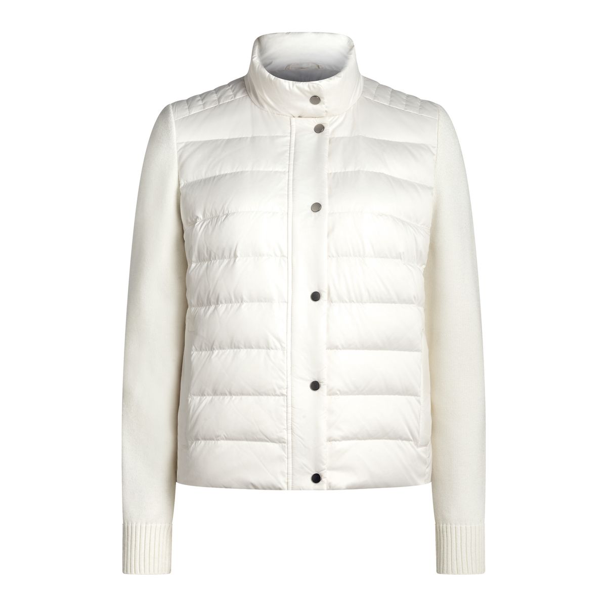 Gesteppte Hybridjacke mit Strickärmeln