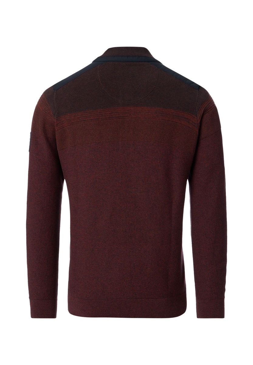 Lässiger Baumwollmix Troyer mit Halbreißverschluss