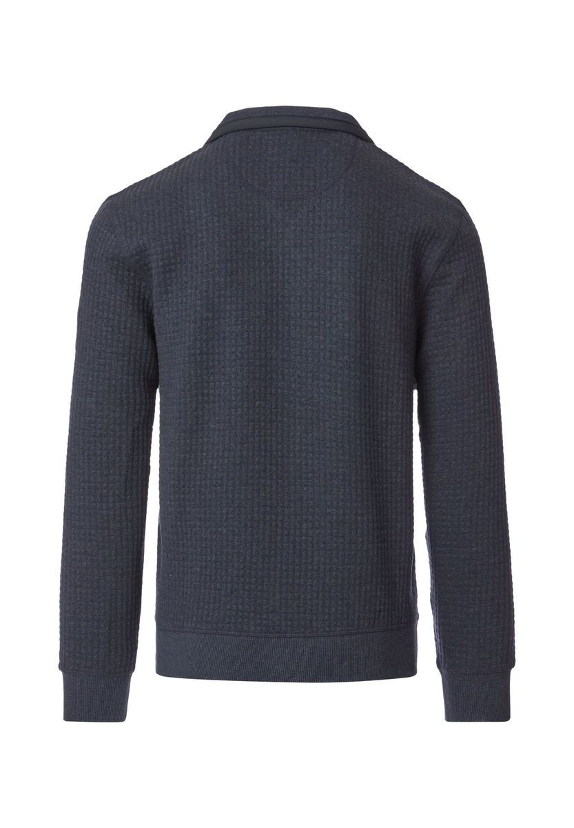 Strukturierter Baumwollmischung Troyer-Pullover