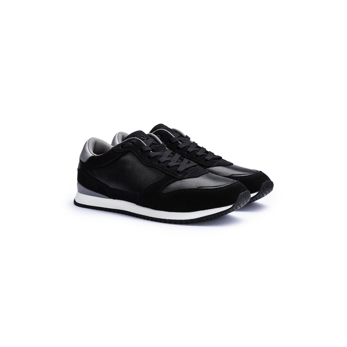Low Top Sneaker mit Materialmix